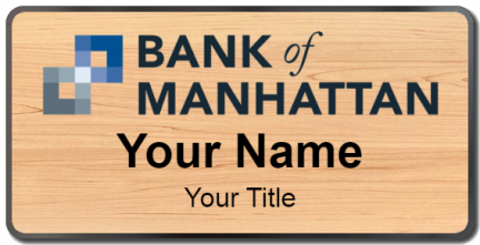 Custom name badges for Bank of Manhattan