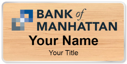 Custom name badges for Bank of Manhattan
