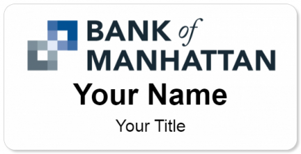 Custom name badges for Bank of Manhattan