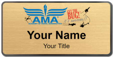 Custom name badges for Academy of Model Aeronautics