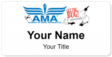 Custom name badges for Academy of Model Aeronautics