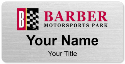 Custom name badges for Barber Motorsports Park