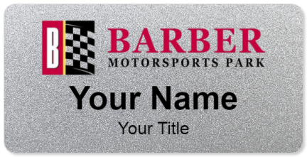 Custom name badges for Barber Motorsports Park