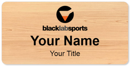 Custom name badges for Black Lab Sports