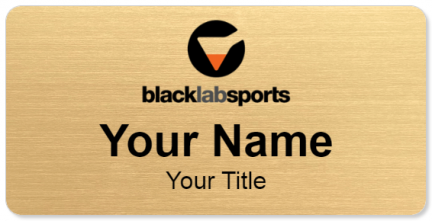 Custom name badges for Black Lab Sports