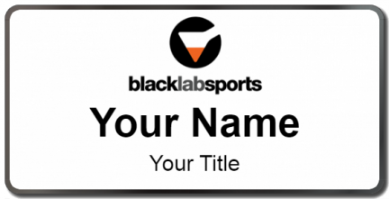 Custom name badges for Black Lab Sports