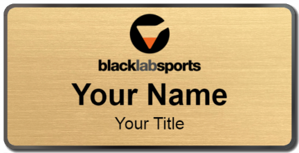 Custom name badges for Black Lab Sports