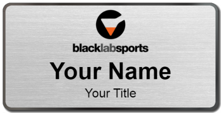 Custom name badges for Black Lab Sports