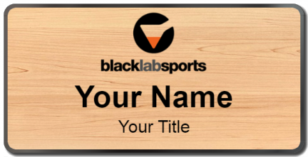 Custom name badges for Black Lab Sports