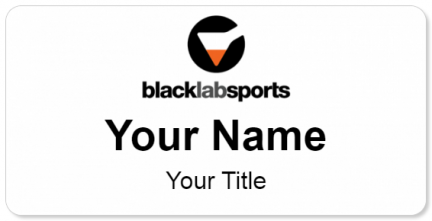 Custom name badges for Black Lab Sports