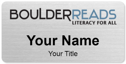 Custom name badges for Boulder Reads