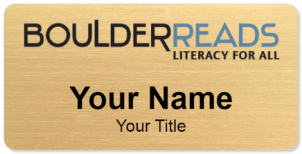 Custom name badges for Boulder Reads