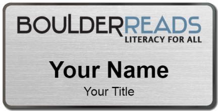 Custom name badges for Boulder Reads