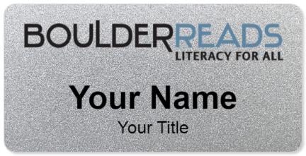 Custom name badges for Boulder Reads