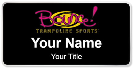 Custom name badges for Bounce Trampoline Soprts