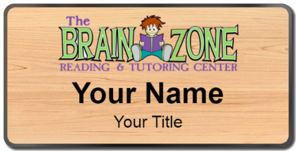 Custom name badges for The Brain Zone Reading and Tutoring Center
