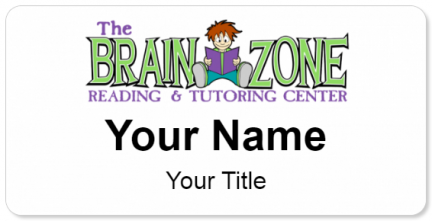 Custom name badges for The Brain Zone Reading and Tutoring Center
