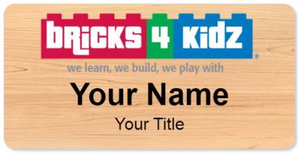 Custom name badges for Bricks 4 Kidz