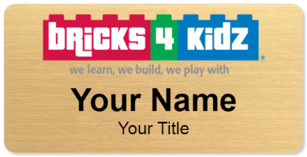 Custom name badges for Bricks 4 Kidz