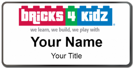 Custom name badges for Bricks 4 Kidz