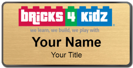 Custom name badges for Bricks 4 Kidz