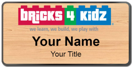 Custom name badges for Bricks 4 Kidz
