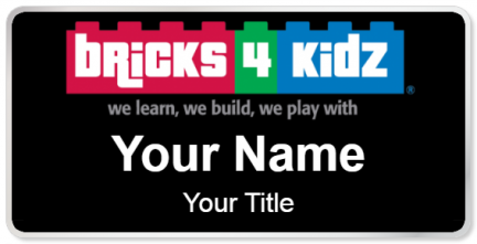 Custom name badges for Bricks 4 Kidz