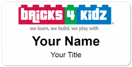 Custom name badges for Bricks 4 Kidz