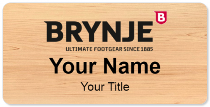 Custom name badges for Brynje Footgear