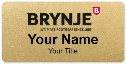 Custom name badges for Brynje Footgear