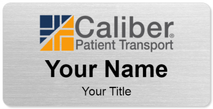 Custom name badges for Caliber Patient Transport