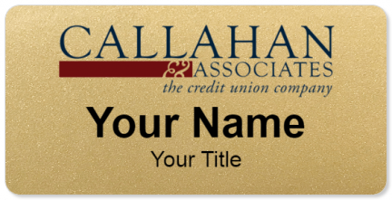 Custom name badges for Callahan and Associates