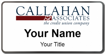 Custom name badges for Callahan and Associates