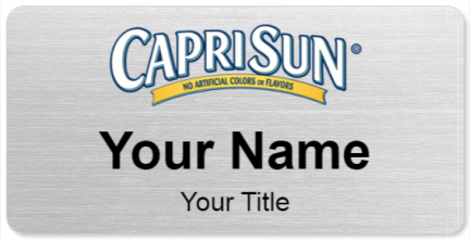 Custom name badges for Caprisun