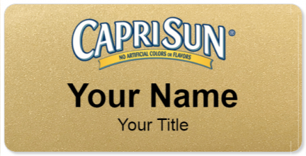 Custom name badges for Caprisun