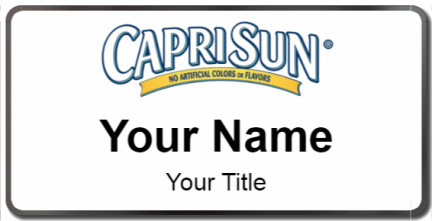 Custom name badges for Caprisun