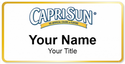 Custom name badges for Caprisun