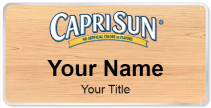 Custom name badges for Caprisun