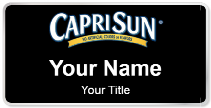 Custom name badges for Caprisun