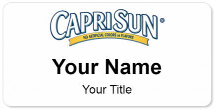 Custom name badges for Caprisun