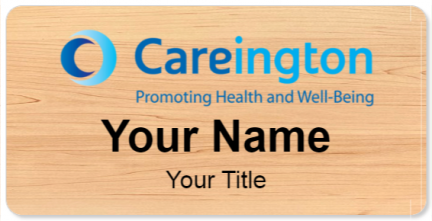 Custom name badges for Careington