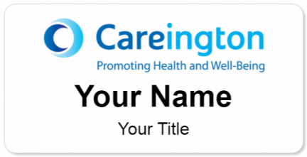 Custom name badges for Careington