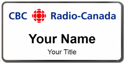 Custom name badges for CBC Radio Canada