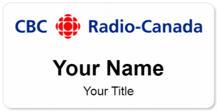 Custom name badges for CBC Radio Canada