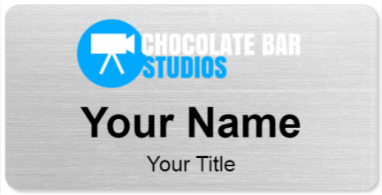 Custom name badges for Chocolate Bar Studios