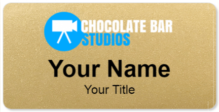 Custom name badges for Chocolate Bar Studios
