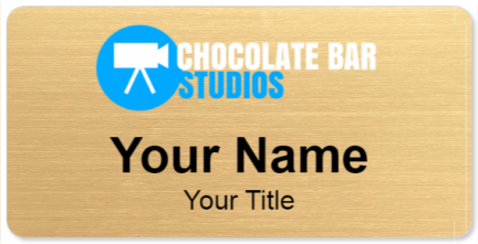 Custom name badges for Chocolate Bar Studios