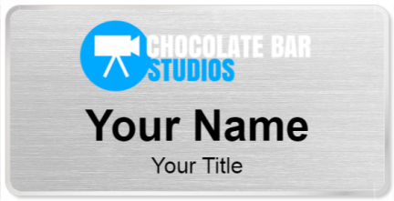 Custom name badges for Chocolate Bar Studios