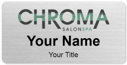 Custom name badges for Chroma Salon Spa