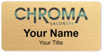 Custom name badges for Chroma Salon Spa